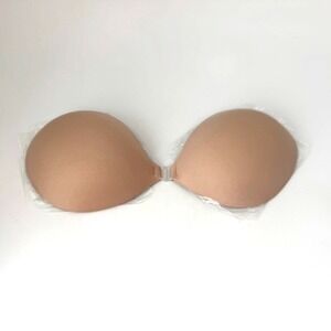 BOOMBA Magic Padded Sticky Bra Beige Size B Adhesive Strapless Backlessnew open